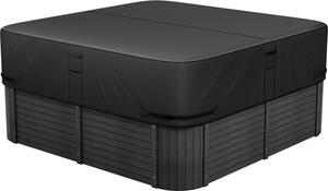 Coperchio per vasca idromassaggio impermeabile nero 2235x2235x508mm - Coperchio antipolvere per vasca idromassaggio - Coperchio resistente