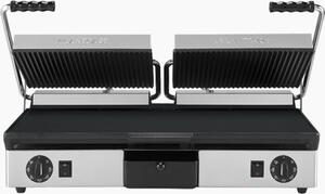 MILANTOAST-Doppia piastra in ghisa liscia nervata 220-240 V 3,5 kW