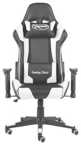 vidaXL Sedia da Gaming Girevole Bianca in PVC