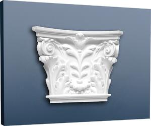 Orac Decor K251 Luxxus Pilastro in stucco Elemento decorativo in stucco Foglia d'acanto Materiale leggero e robusto in schiuma rigida Bianco