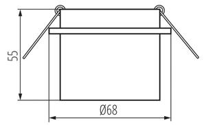 Kanlux 27322 - Lampada da incasso SPAG GU10/35W nero/oro