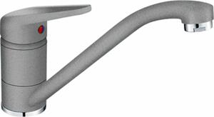 FRANKE NOVARA-PLUS grigio pietra, miscelatore monocomando, bocca fissa