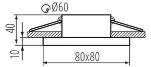 Kanlux 33120 - Lampada da bagno da incasso FLINI 10W IP44 nera