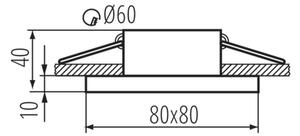 Kanlux 33121 - Lampada da bagno da incasso FLINI 10W IP44 bianca