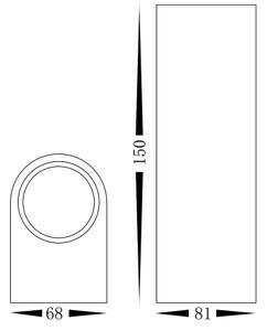 Applique da esterno OVALIS 2xGU10/35W/230V IP44 nero