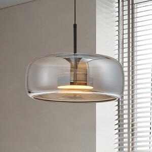 Viokef Lampada a sospensione in vetro Deco, Alluminio / Grigio / Zincato, Soggiorno / Sala da pranzo, Vetro, Lampada a sospensione