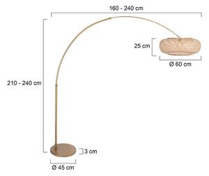 Steinhauer Lampada ad arco Sparkled Light, Bronzo / Ottone antico, Soggiorno / Sala da pranzo, Metallo, Mediterraneo, Lampada da terra