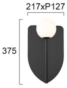 Viokef Lampada da tavolo Fedora, dimmerabile, Nero, Soggiorno / Sala da pranzo, Metallo, Lampada da tavolo