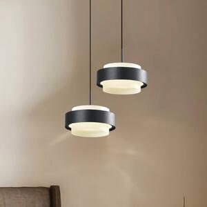 Viokef Lampada LED a sospensione Donal, Ø 17 cm, nera, metallo Donal, Nero, Soggiorno / Sala da pranzo, Alluminio, Moderno