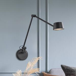 Viokef Applique da parete a LED Savina, dimmerabile, Nero, Soggiorno / Sala da pranzo, Alluminio, Moderno, Applique a LED