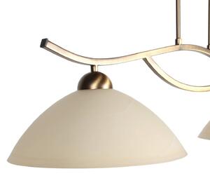Steinhauer Lampada a sospensione in vetro Anthea, dimmerabile, Bronzo / Ottone antico, Soggiorno / Sala da pranzo, Metallo, Lampada a sospensione