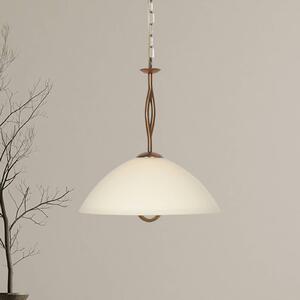 Steinhauer Lampada a sospensione in vetro Anthea, dimmerabile, Bronzo / Ottone antico, Soggiorno / Sala da pranzo, Metallo, Lampada a sospensione