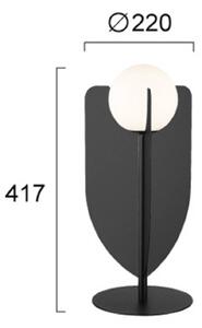 Viokef Lampada da tavolo Fedora, Nero, Soggiorno / Sala da pranzo, Metallo, Lampada da tavolo