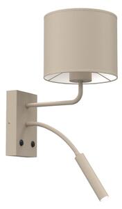 Lampada da parete ARDEN 1xE27/15W/230V + 1xG9/8W beige