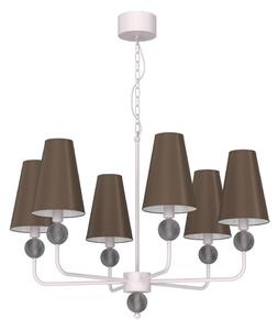 Lampadario a catena GRENADA 6xE14/15W/230V grigio
