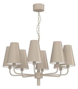 Lampadario a catena TORTOLA 8xE14/15W/230V beige