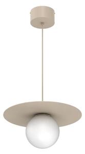 Lampadario a sospensione con cavo FLAT 1xE27/15W/230V beige