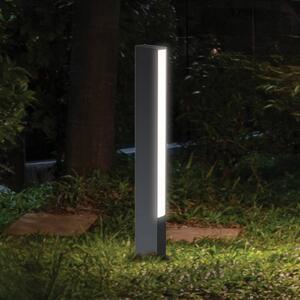 Viokef Lampioncino LED Lir, altezza 60 cm, metallo grigio scuro Lir, Nero, Alluminio, Moderno, Lampada LED da esterni