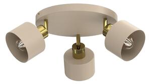 Faretto PARKLA 3xE27/15W/230V beige/oro