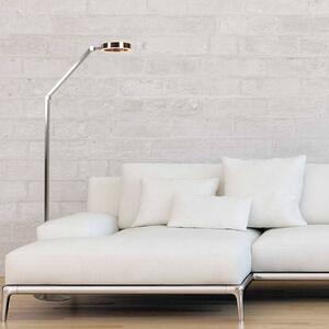 Steinhauer Lampada da terra a LED Ringlux, dimmerabile, Alluminio / Grigio / Zincato, Soggiorno / Sala da pranzo, Metallo, Moderno, Lampada LED da terra