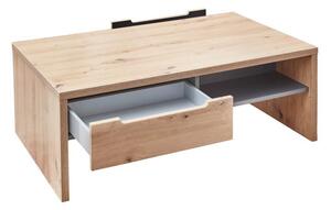 Tavolino Memphis grafite / rovere artigianale