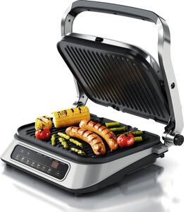Arendo grill a contatto con controllo digitale - Griglia da tavolo / sandwich maker / panini grill / grill da tavolo - Piastre rimovibili e con rivestimento antiaderente