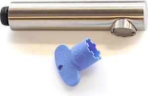Soffione di ricambio in acciaio inox Franke per rubinetto Atlas Neo + bocca estraibile Taros Neo
