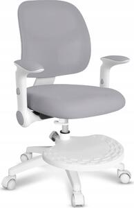 Mark Adler Junior 5.0 | Sedia da scrivania per bambini Sedia girevole ergonomica per bambini | Poggiapiedi | Profondità di seduta regolabile | Braccioli regolabili | Grigio
