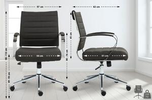 Sedia da ufficio CLP Oakland, regolabile in altezza e girevole, grigio scuro, rivestimento in tessuto