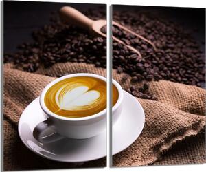 Piastre copri fornelli 2 pezzi 30x52 Vetro copri piano cottura in Vetroceramica, tazzina caffè