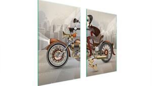 Piastre copri fornelli 2 pezzi 75x52 Vetroceramica copri piano cottura vetro tagliere moto grigio