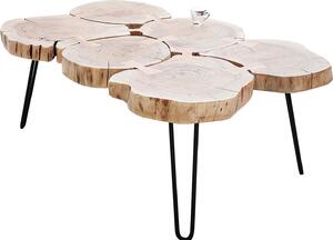 Riess-ambiente Tavolino di design GOA 110 cm tronco di acacia dischi 4 cm piano del tavolo tavolino in legno massello