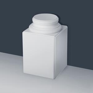 Orac Decor K1132 Luxxus Plinto a colonna in stucco Rotondo Materiale in schiuma rigida Luce Stabile Bianco | 57 Cm