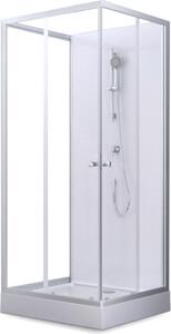 Doccia completa MARWELL Doccia completa White Dream 90 x 90 x 200 cm - set completo incl. piatto doccia e rubinetto - installazione reversibile - sistema di profili in alluminio di alta qualità