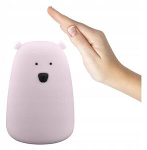 Lampada touch LED RGB per bambini BEAR LED/0,8W/5V rosa + USB