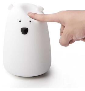 Lampada touch LED RGB per bambini BEAR LED/0,8W/5V bianca + USB
