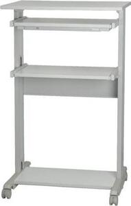 ROLINE PC Standing Workstation Forma rettangolare Metallo, Plastica Grigio, Bianco