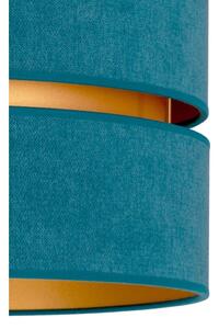 Duolla - Lampadario a sospensione con filo DUO 1xE27/15W/230V diametro 40 cm turchese/oro