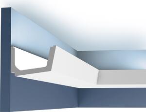 Orac Decor C357 Luxxus Modanatura a spigolo Modanatura a cornicione Elemento in stucco Modanatura a soffitto Illuminazione indiretta | 2 metri