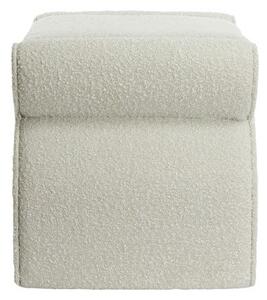 Sgabello crema in tessuto bouclé Nafya - Light & Living
