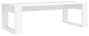 Tavolino da Salotto Bianco Lucido 110x50x35cm Legno Multistrato