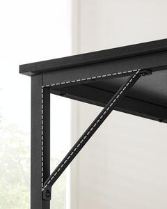 Scrivania VASAGLE, piccola scrivania per computer, scrivania per studio, camera da letto, 50 x 100 x 76 cm, design industriale, struttura in metallo, nero