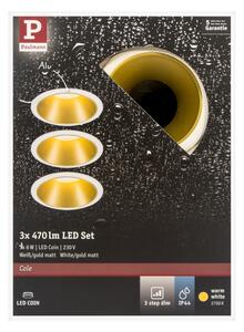 Paulmann 93406 - SET 3xLED/6,5W IP44 Lampada bagno dimmerabile COLE 230V