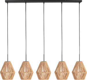 Mexlite - lampada a sospensione - HaloSwap - nero naturale - cotone - grande lampada da tavolo - E27 - 4531ZW