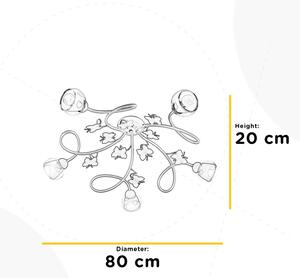 ONLI - Lampadario a plafone per bambini BUTTERFLY 5xE14/6W/230V
