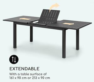 Blumfeldt Toledo Tavolo da Giardino 213 x 90 cm Estensibile Alluminio antracite