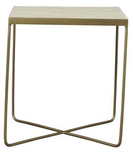 Marcera - Side Table In Metallo Con Piano In Ceramica