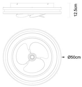 Globo 03650 - Plafoniera LED con ventilatore GATIAN LED/30W/230V marrone + +TC