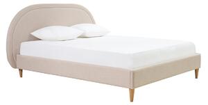 Letto matrimoniale 160x200 in tessuto beige CHARLINE