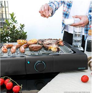 Cecotec Barbecue Elettrico da Tavolo 2400 W Griglia in Acciaio Altezza Regolabile colore Nero PerfectSteak 4200 - 03048
